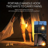 4 Pack Camping Lights Rechargeable, Hanging Tent Lights Bulb with Hook, Timer Function, 3 Lighting Modes Tent Lamp for Camping, Hiking, Backpacking, Emergency Outage (White)