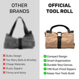 Official Legacy Tool Roll Bag - Easy to Carry 5-Pocket Roll Up Tool Bag - Durable Canvas, Rust-Proof YKK Zippers, Secure Buckle - A Loving Gift for Dads, Mechanics, Electricians & Hobbyists| ArmyGreen