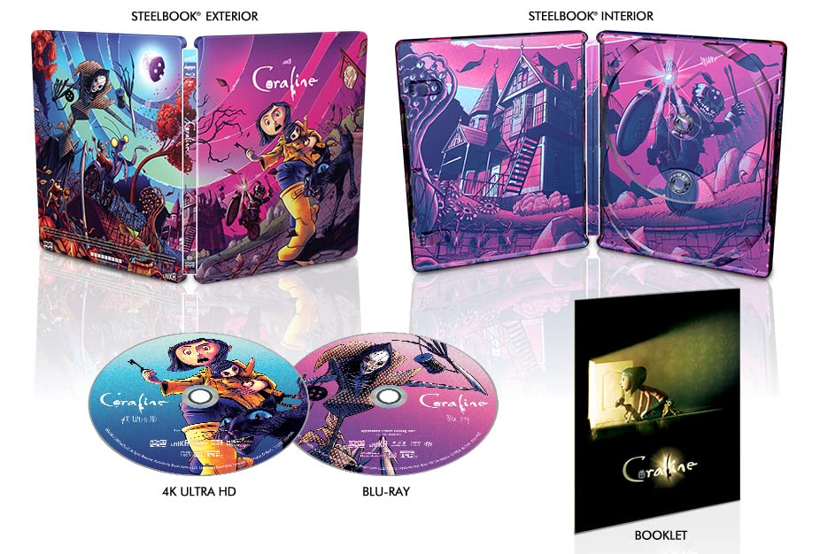 Coraline - Limited Edition Steelbook 4K Ultra HD + Blu-ray [4K UHD]