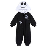 Disney Nightmare Before Christmas Jack Skellington Newborn Baby Boys Cozy Sherpa Zip Up Cosplay Coverall Black 3-6 Months