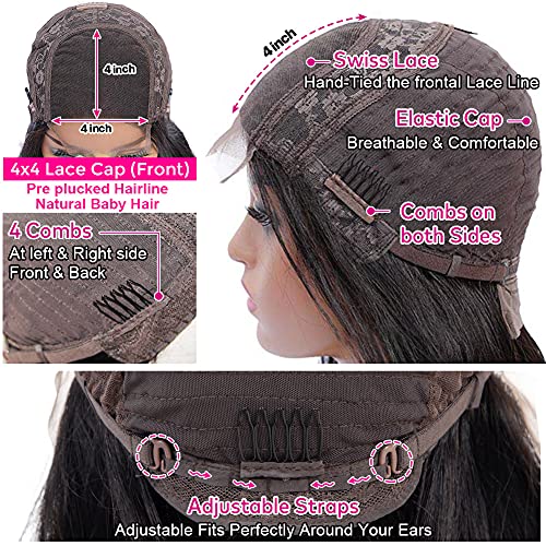 Hedy Body Wave Lace Front Wigs Human Hair Pre Plucked with Baby Hair Glueless 180% Density 10A Lace Closure Wigs for Black Women Natural Color 22 inch