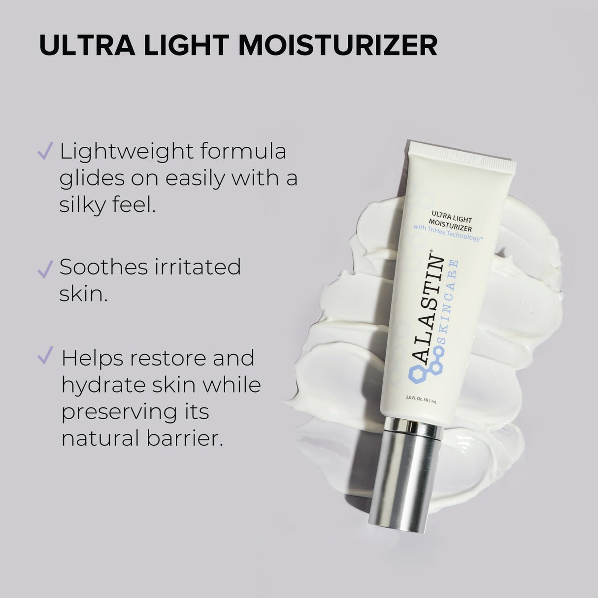 ALASTIN Skincare Ultra Light Daily Face Moisturizer (2 oz) | Hydrating Skin Cream | Anti-Aging Formula Supports New Collagen & Elastin Production