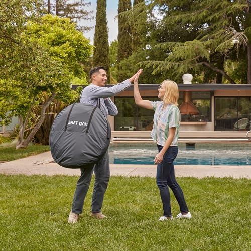EAST OAK Screen House Tent Pop-Up, Portable Screen Room Canopy Instant Screen Tent 4 x 4 FT with Carry Bag for Patio, Backyard, Deck & Outdoor Activities, Beige