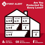 First Alert Carbon Monoxide Detector, Plug-In Alarm with Battery Backup, CO606, White, 1-Pack
