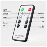 Hompavo 【Upgraded】 Flame Lights with Remote, Timer, 4-Mode Rechargeable
