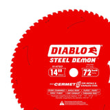 Diablo Steel Demon Cermet II Saw Blade for Medium Metal - Triple Chip Cutting Action - 14" x 72-Teeth, 1800 Max RPM - D1472CF