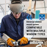 Sellstrom 301 Advantage Series Face Shield - Lightweight, High Impact, Unbound, Polycarbonate Window with Protective Crown & Adjustable Ratchet Headgear, for Work, Grinding, Cutting - ANSI Z87.1