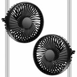 PGQUY 5” Grow Tent Clip Two Fans with Adjustable Clamp, 3-Speed Strong Quiet Airflow, Compatible with Timer Thermostat & Smart Plug for Plant Greenhouse Seedling Hydroponics Circulation Cooling