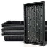 RooTrimmer Growing Trays, 1020 Plant Nursery Trays Heavy Duty Seed Starter Flat Seedling Tray for 72/128 Cell Plug Tray Transplant Growing Microgreens (21"×11", 10 Pack, 1.6" Deep, Without Holes)