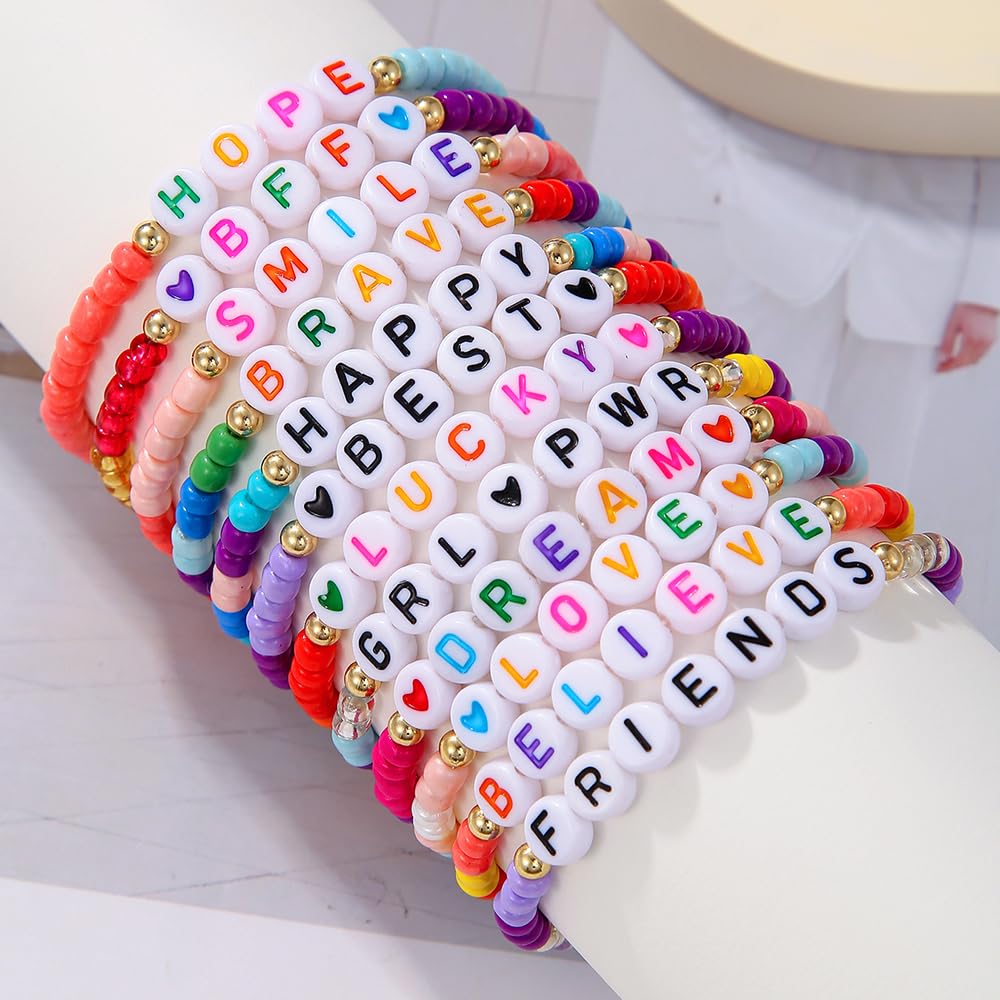 Behrooci Friendship Bracelets Boho Stackable Bracelets for Women Beach Jewelry Surfer Heishi Clay Bead Bracelets