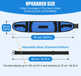 Gait Belt 2 Pack, Rhino Valley gait Belts for Seniors with 7 Handles, 59" Anti-Slip Transfer Belt for Elderly, Elderly Assistance Products, Blue&Black