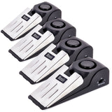 Door Stop Alarm, Door Stopper with 120DB Security Alarm, Floor Wedge Doorstop for Travel Apartment Home House (Pack of 4)