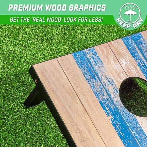 GoSports Portable Cornhole Sets, 8 Styles – Choose 4 x 2 ft or 3 x 2 ft - Boards Include 8 Bean Bags, Travel Case, and Game Rules