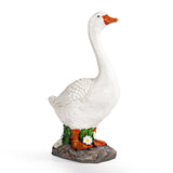GIGALUMI 19" Large Porch Goose Statue, Durable Resin Garden Decor, Hand-Painted Animal Sculpture Indoor Outdoor, Patio Lawn Yard Art Ornaments, Birthday Housewarming Gift for Women Mom Grandma Friends