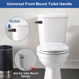 Hygie Rinse Universal Front Mount Metal Toilet Handle Replacement Kit Compatible with American Standard/Mansfield/Gerber/TOTO, Toilet Tank Flusher Lever with Bead Flapper Chain, Oil Rubbed Bronze