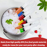 30 Pack Party Jello Shot Syringes - 2 oz Plastic Syringes for Jello Shots, Reusable for Halloween, Christmas, Thanksgiving Party Favors