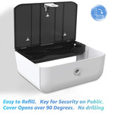 DUTYWORKS Paper Towel Dispenser Wall Mount, Multifold Paper Towel Holder Adhesive Hand Towel Dispenser for Bathroom Kitchen Commercial, White