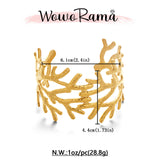 WOWORAMA Chunky Gold Coral Reef Bracelet for Women