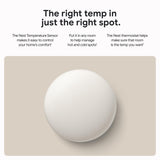 Google Nest Temperature Sensor (2nd Gen) - Room Comfort Sensor with Scheduling - Works with The Nest Learning Thermostat (3rd and 4th Gen) and Nest Thermostat E - Porcelain, White