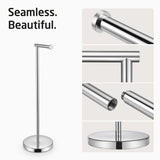 KES Toilet Paper Holder Free Standing 26" H (Taller Version), Toilet Paper Holder Stand with Weighted Base for Bathroom, Rustproof 18/8 Stainless Steel Polished Finish, BPH283S66