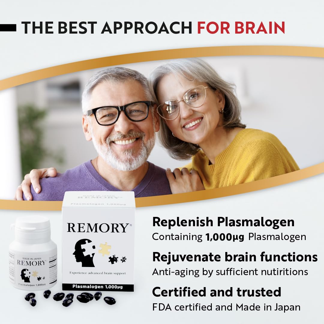 REMORY Plasmalogen Sea Squirt Supplement - Brain Health Supplement - 30 Days Supply