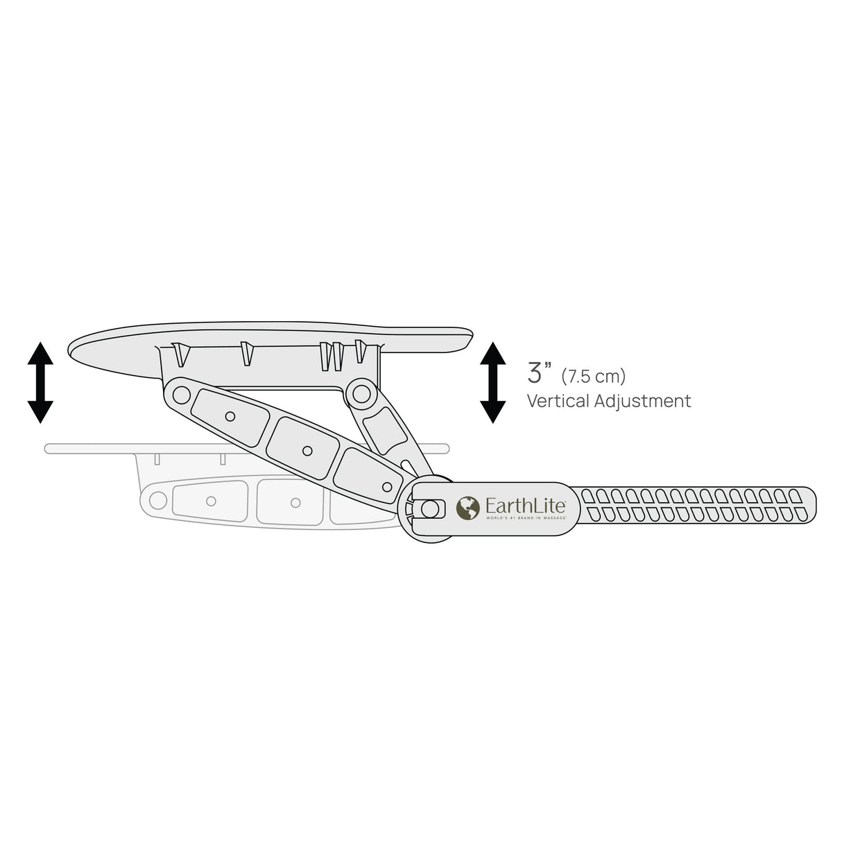 EARTHLITE Massage Table Face Cradle DELUXE ADJUSTABLE - Durable, Fully Adjustable Headrest Platform for massage chairs & tables, Amethyst