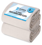 ZUPERIA Canvas Drop Cloth (Size 4 x 15 Feet - Pack of 2) - Pure Cotton Painters Drop Cloth for Painting, Furniture & Floor Protection - All Purpose Thick Canvas tarp with Double Stitched Edges