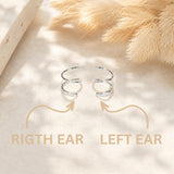 Solid Sterling Silver Double Huggie Hoop Twist Earrings for Single Piercing. Tiny Spiral Huggie Hoop Illusion Earrings. 19 Gauge (1 Pair)