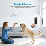 Cookedixo 1080P Wireless Video Doorbell Camera, Battery Powered Door Chime, Night Vision, 2-Way Audio, Smart AI Human Detection, Cloud Storage, Home Security Door Bell