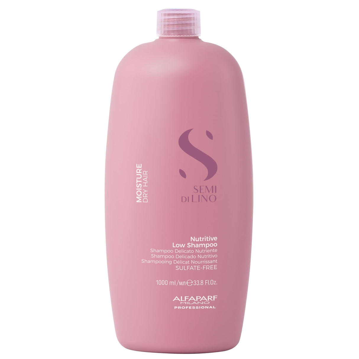 Alfaparf Milano Semi Di Lino Moisture Nutritive Low Shampoo - Sulfate Free Shampoo for Color Treated Hair - Moisturizing Hair Shampoo for Dry Hair - Paraben & Paraffin-Free (1000 ml / 33.8 oz)