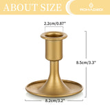 Candlestick Holders Taper Candle Holders, Romadedi Gold Candle Stick Candle Holder for Table Centerpiece, Wedding Reception, Festive Christmas Mantel Decoration or Home Decor, Set of 12