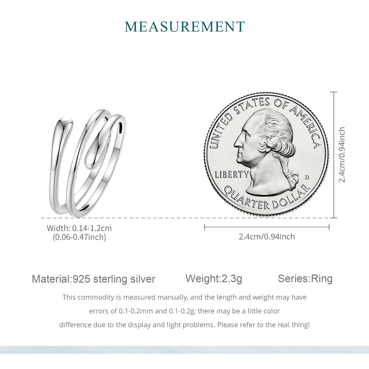 MUNDELL 925 Sterling Silver Simple Multi-layer Open Ring Adjustable Ring for Women Stackable Ring Fine Jewelry