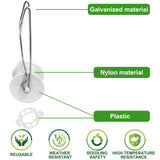 Yarlung 24 Pack Tomato Roller Hooks with 49.2 Feet String and 240 Pcs Clips for Tomato Support Trellis, Grape, Climbing Plants, Greenhouse, Flower Vine, Garden Twine Crop