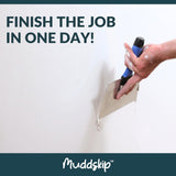 MuddSkip Smooth Drywall Additive Powder, 40 lbs in 5-Gallon Bucket | Level 5+ Finish, No Sanding Required, Same-Day Wet-on-Wet Coats | Made in USA