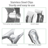 Samhopo 80 Pcs 2inches Gardening Clips for Netting, Metal Clamps Made of Stainless Steel, Have a Strong Grip of Greenhouse Clips Keep the Plant Cover on Garden Hoops