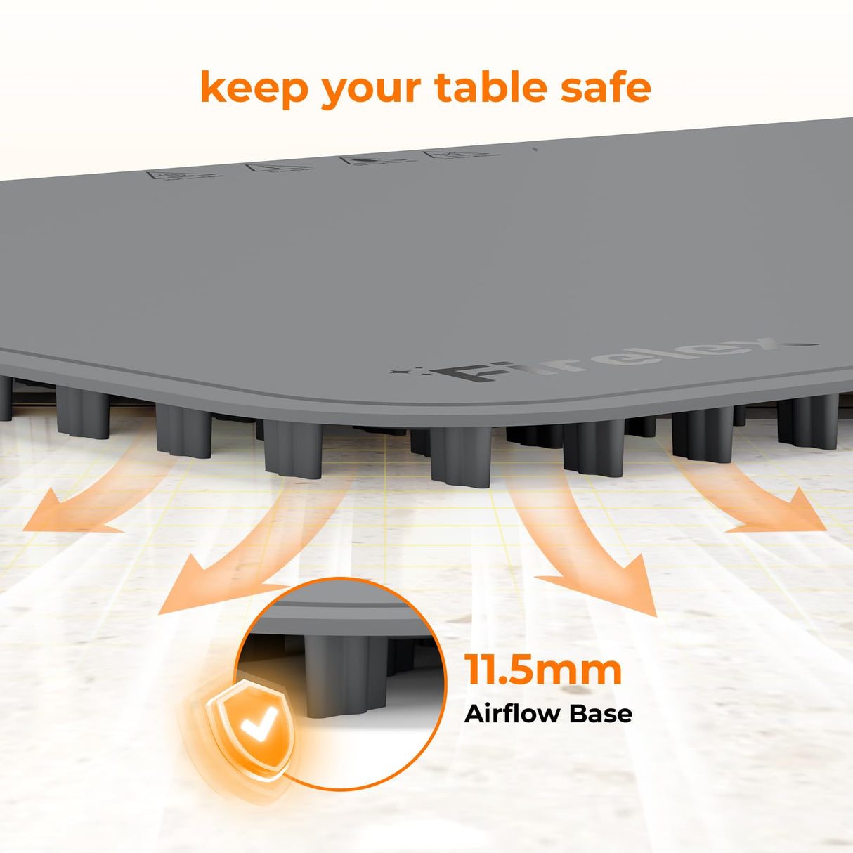 Firelex Food Warming Mat for Buffet, Silicone Food Warm Mat with Timer & 7-Temp Settings, 8s Fast Heat, The Perfect Gift Keep Meals Warm for Parties, Family Dinners, Gray