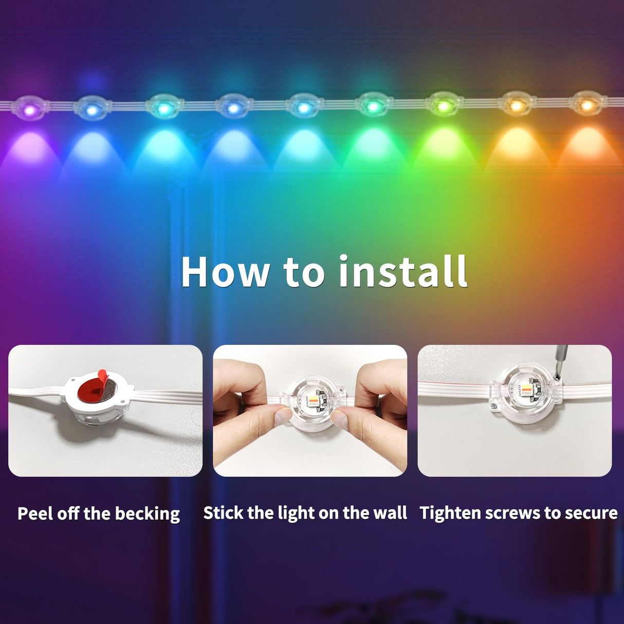 Yocrostar 300ft Permanent Outdoor Light,RGB Eaves Lights with App Control Remote,DIY IP67 Waterproof Under Eave Lighting,Outside led Lights for House,Party,Christmas Decorations(2 Rolls 150FT)