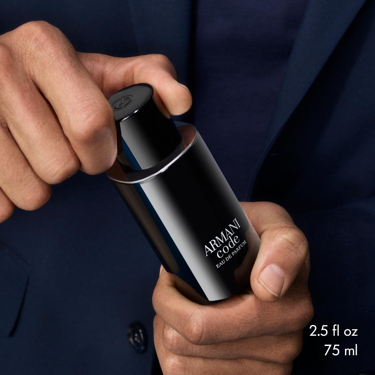 Armani Beauty - Code - Eau de Parfum - Cologne for Men - Fougère Ambery Spicy Men’s Fragrance - Green Mandarin, Nutmeg, Tonka Bean Notes - 2.5 Fl Oz