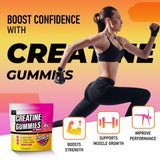 (6g) Creatine Gummies for Men Women, Preworkout Monohydrate Chews with Muscle Growth Gym Gains Builder, Pre Post Workout Recovery Protein NSF Certified Body Building Vegan Supplement Vitamin (120 Ct)