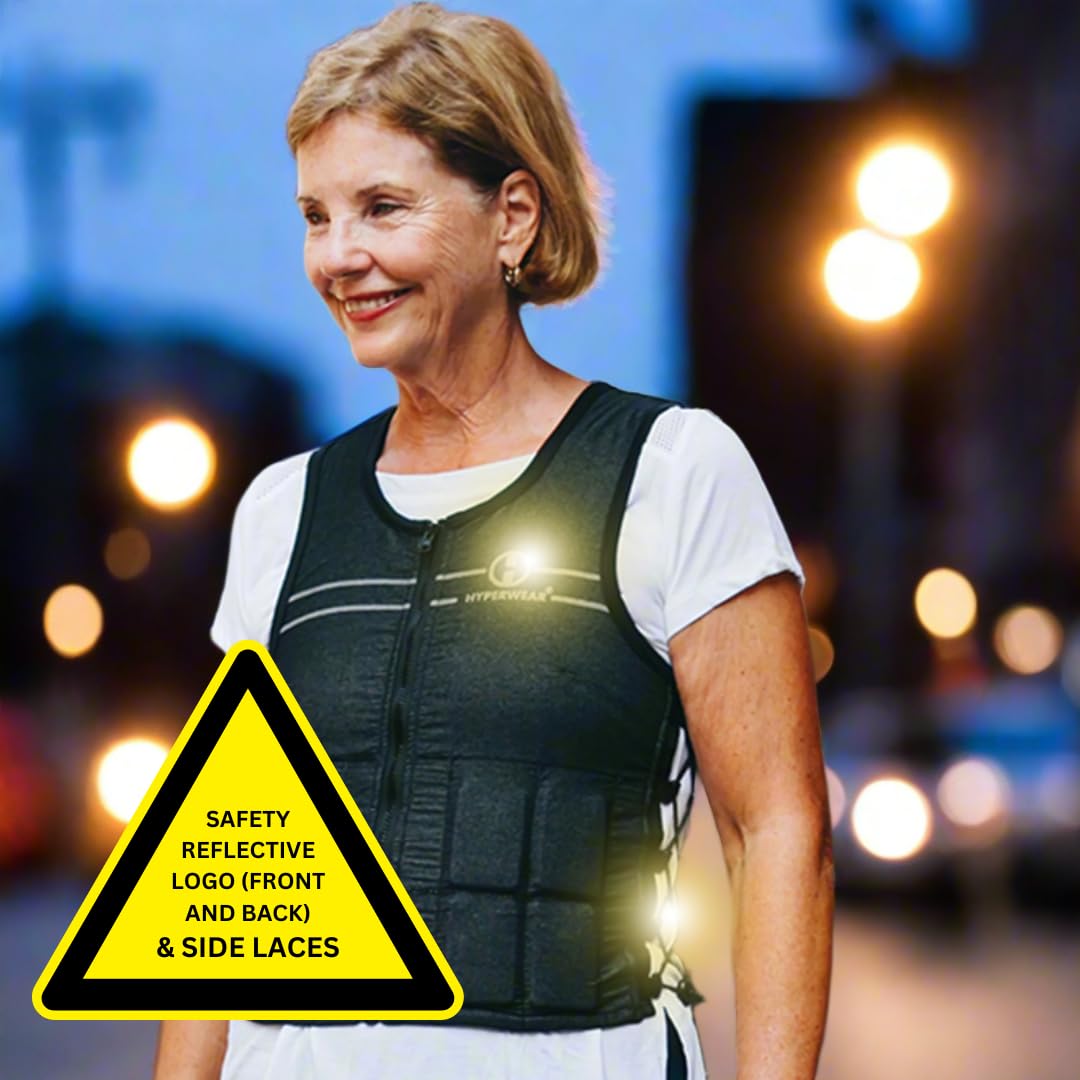 HYPERWEAR Hyper Vest FIT Weighted Vest for Women, (Medium 10 lbs), Comfortable, Breathable, & Adjustable for Walking, Running, Strength Training & Bone Health