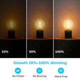 GvvooHome E12 G16.5 Candelabra Bulb, G16.5 Round Small Globe LED Bulb 2700K Warm White, Dimmable 6W 60W Equivalent, 600LM 90+CRI, Globe Light Bulbs Ideal for Ceiling Fans & Chandeliers, 6 Pack
