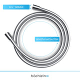 Bächlein Plastic Shower Hose with Double Anti-Twist Protection, Flexible and Kink-Resistant Shower Hose with Reinforced Polyester Threads in 1,6m Length - Made in Germany, Universal G½ Connection