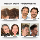 Polar Hair Dye Shampoo for Gray Hair, Medium Brown Color for Women & Men