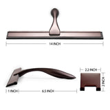 Hiware All-Purpose Shower Squeegee for Shower Doors, Bathroom, Window and Car Glass - Bronze, Stainless Steel, 14 Inches