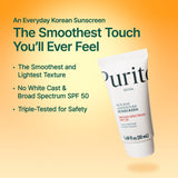 PURITO Sun Day Adventure Korean Sunscreen Smoothest and Lightest Texture Broad Spectrum SPF 50 UVA & UVB Protection No White Cast Oil Free For All Skin Types Vegan Daily Skin Care 50ml, 1.69 fl.oz