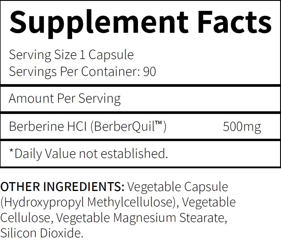 Research Labs 2 Fer 1 Ad - 1500mg Clinical Grade Berberine High Absorption Formula & BerberQuil™ Support. 180 Total Capsules. 500mg Each Capsule