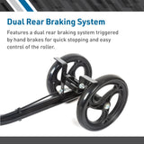 BodyMed Knee Walker for Injuries with Dual Brakes, Metal Basket & Knee Pad Cover - Collapsible and Adjustable Scooter, Broken Leg Caddy, Better Alternative to Crutches