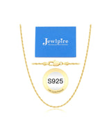 Jewlpire 14K Gold Plated Chain Necklace for Women, 2MM Rope Chains 14K Gold Plated Chain for Women Sturdy & Comfortable Womens Chains Necklace, 20 Inch