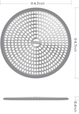 LEKEYE Shower Hair Catcher Drain Protector Strainer-Steel & Silicone 2 Pack