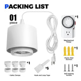 Barrina TR40 Hanging Plant Lights for Indoor Growing, 40W 5000K Full Spectrum, Adjustable Beam Angle (15°-60°), High PPFD, Spotlight Grow Light with Timer for Indoor, Large Tall Plant, Flowers, White